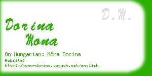 dorina mona business card